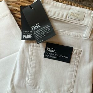 Paige Hoxton Ankle Skinny Jeans, color white.  Size 27.